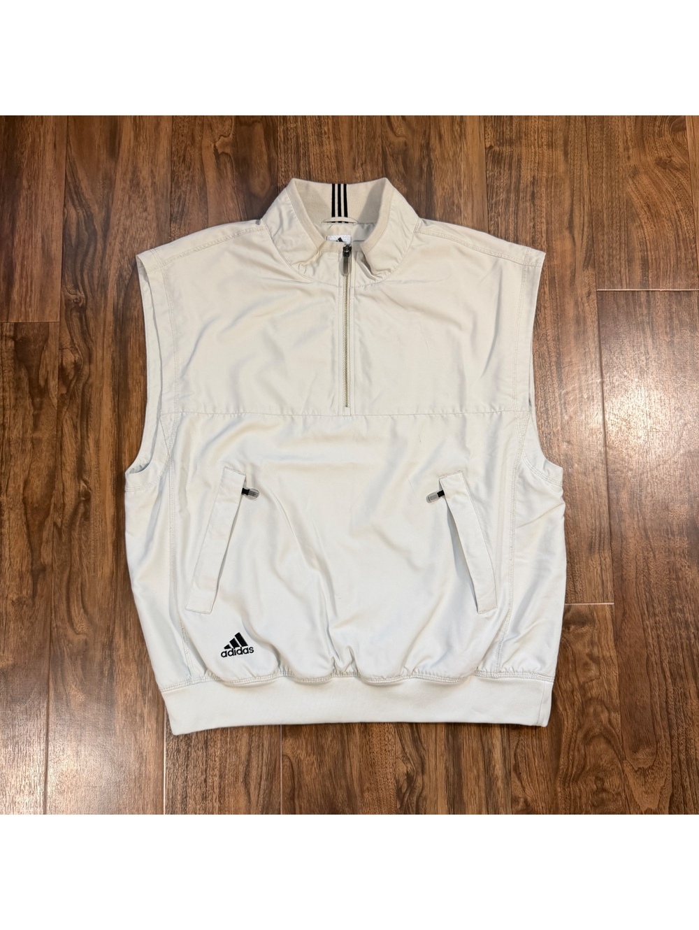 Vintage Adidas ClimaShell Wind Golf Vest 1/4 Zip Pullover Mens L Windbreaker